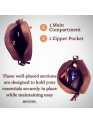 Crossbody Purse Buffalo Leather Hobo Women Semi Circle Zipper Brown Bag